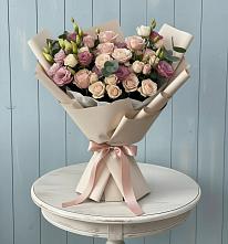 Букет цветов из:  Розы и Лизиантусы в Бараново