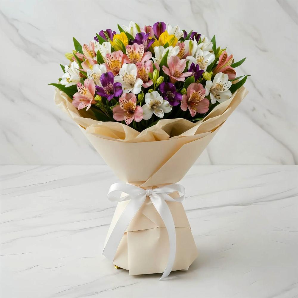 Букет цветов из: Альстромерии в Бараново