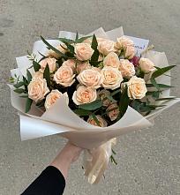 Букет Кремовые розы Латте в Бараново