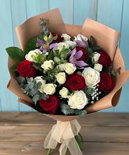 Букет цветов из:  Розы и Альстромерии в Бараново