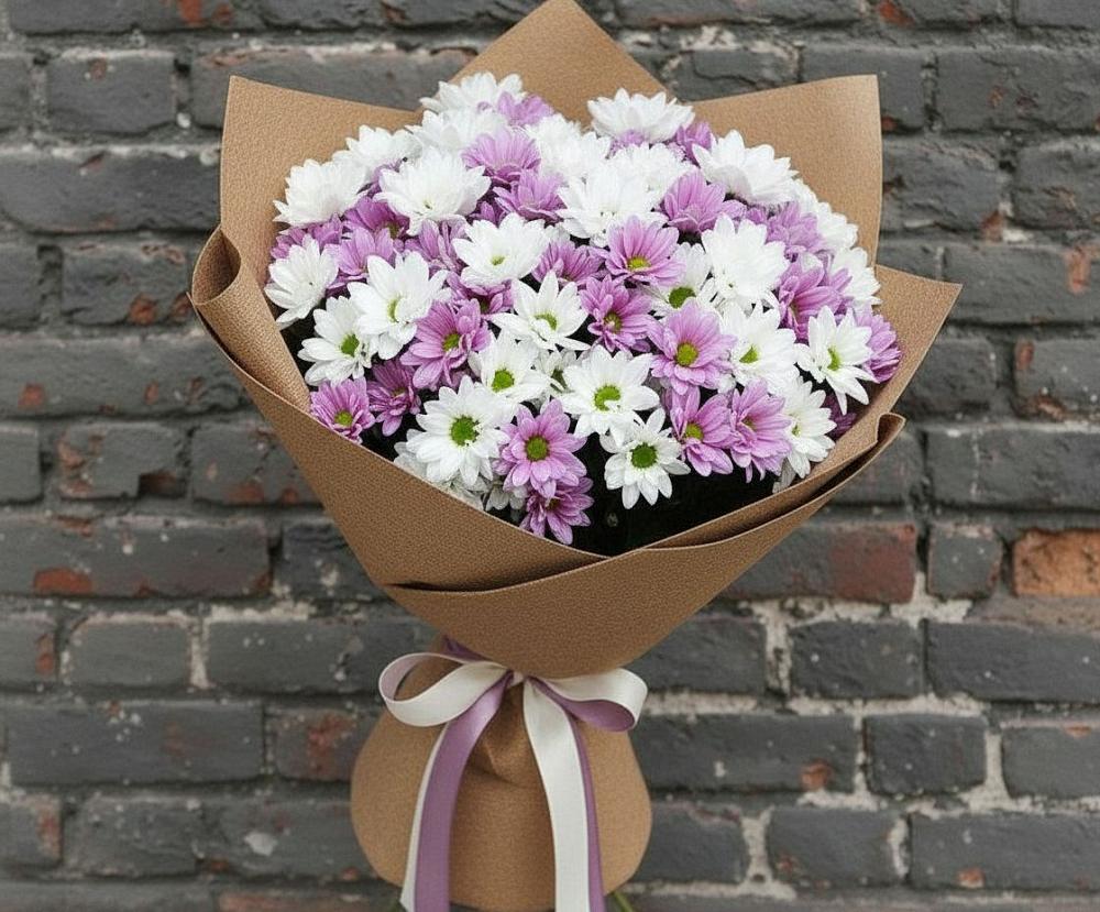 Букет цветов из: Хризантемы в Бараново