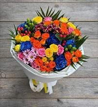 Букет цветов из:  Розы и Хризантемы в Бараново