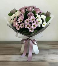 Букет цветов из:  Хризантемы и Розы #REPLACE_PRED# Бараново