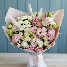 Букет цветов из:  Альстромерии и Розы в Бараново
